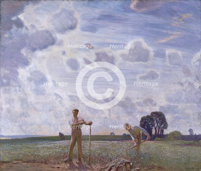 'In the fields in June', 1914. Creator: George Clausen.