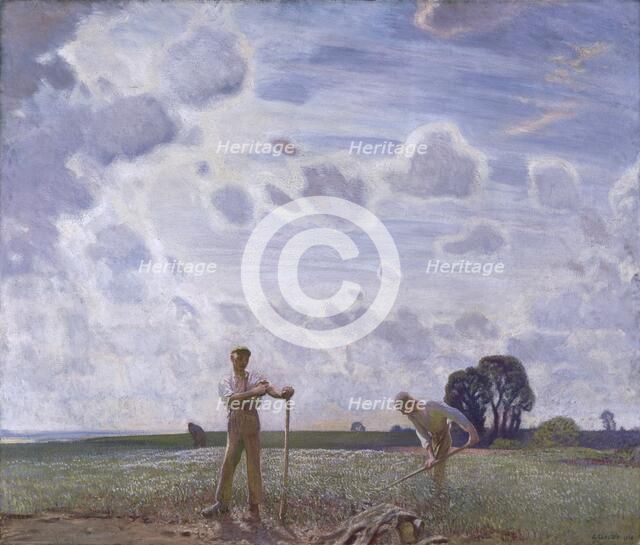 'In the fields in June', 1914. Artist: George Clausen.