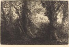 In the Forest of Conteville (Dans la foret de Conteville). Creator: Alphonse Legros