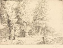 In the Forest of Fontainebleau (Dans la foret de Fontainebleau). Creator: Alphonse Legros