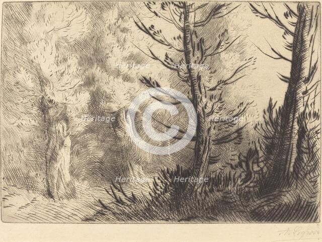 In the Forest of Fontainebleau (Dans le foret de Fontainebleau). Creator: Alphonse Legros.