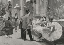 "In the Foyer", 1898. Creator: Tomás Muñoz Lucena