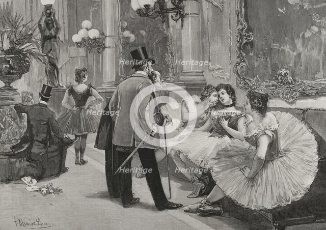 "In the Foyer", 1898. Creator: Tomás Muñoz Lucena.