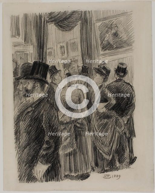 In the Gallery, 1889. Creator: Lucien Pissarro.