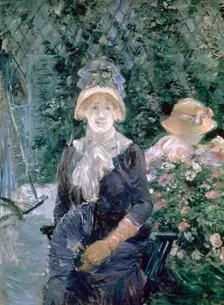 In the Garden 1883. Artist: Berthe Morisot