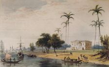 In the Garden House Reach, Calcutta c1786-1791, (1935). Artist: William Daniell