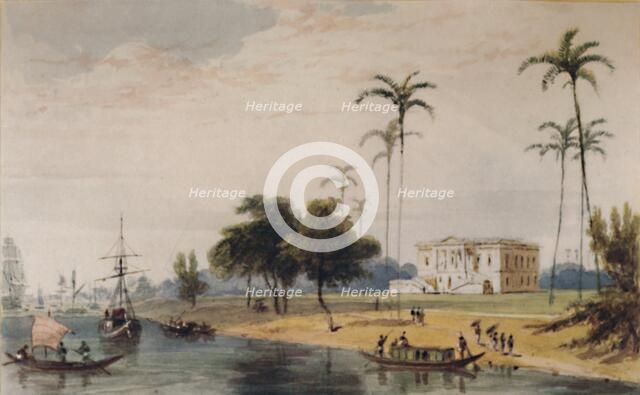 'In the Garden House Reach, Calcutta',  c1786-1791, (1935). Artist: William Daniell.