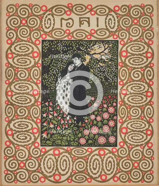 In the garden (lovers). Monthly newsletter: May. Creator: Krenek, Carl (1880-1949).