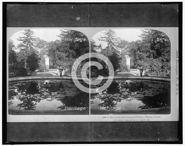 In the Garden of the Palace of Villanov, Warsaw, Poland, between 1910 and 1920. Creator: Harris & Ewing.