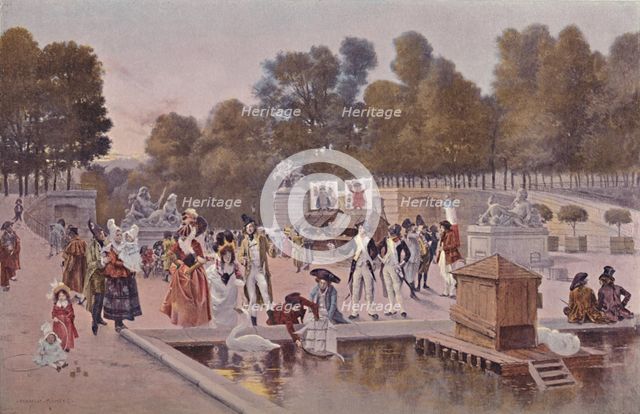 'In The Garden of the Tuileries', 1896. Artist: Unknown.