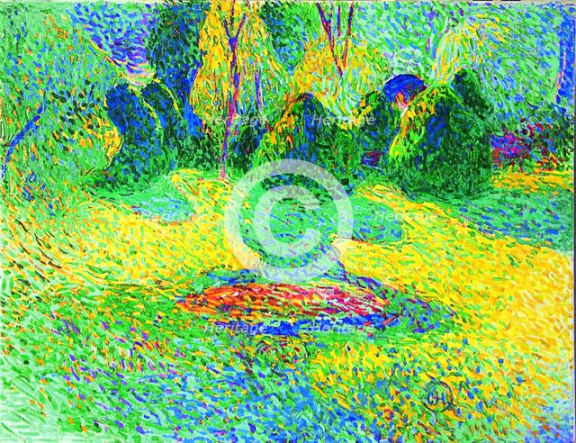 In the Garden of Pretzfeld Castle, 1905.