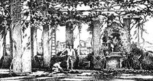 In the Gardens of SS. Giovanni e Paolo...by C. Earle:...Institute of Painters in Oil Colours, 1883. Creator: Unknown