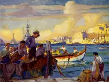 In the Grand Harbour at Valletta, Malta c1948. Creator: Unknown