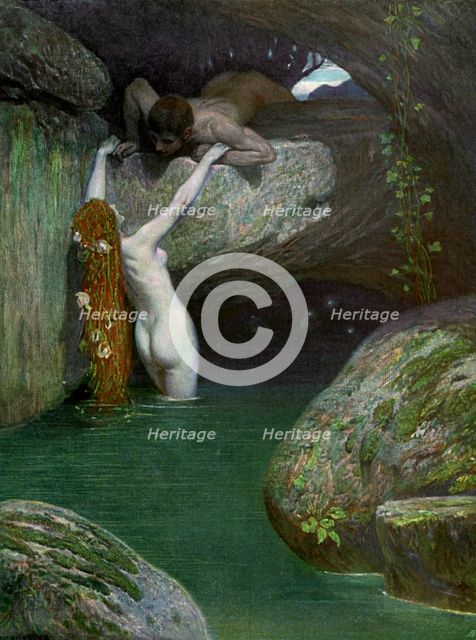 'In the Grotto', 1902-1903.Artist: Roessler