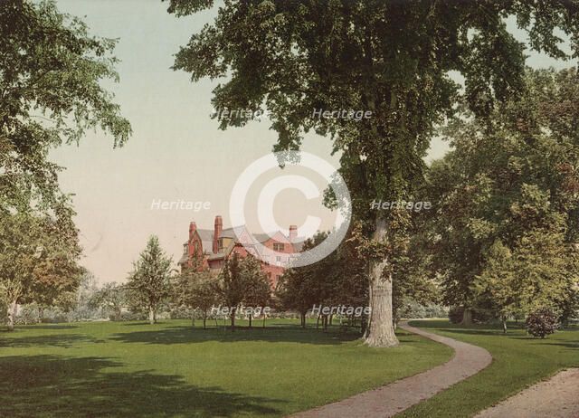 In the grounds of Smith College, Northampton, c1900. Creator: Unknown.
