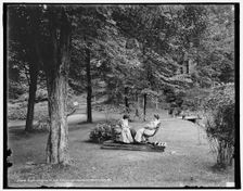 In the grounds of the Kittatinny House, Delaware Water Gap, Pa., c1905. Creator: Unknown