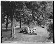 In the grounds of the Kittatinny House, Delaware Water Gap, Pa., c1905. Creator: Unknown