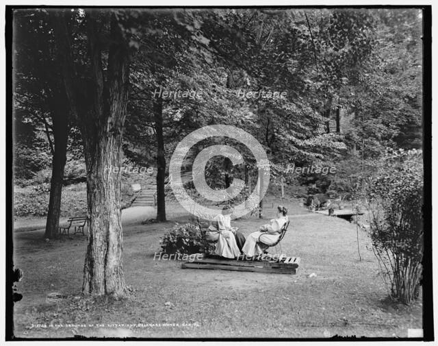 In the grounds of the Kittatinny House, Delaware Water Gap, Pa., c1905. Creator: Unknown.