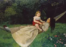 In the Hammock, 1876. Creator: Hans Thoma