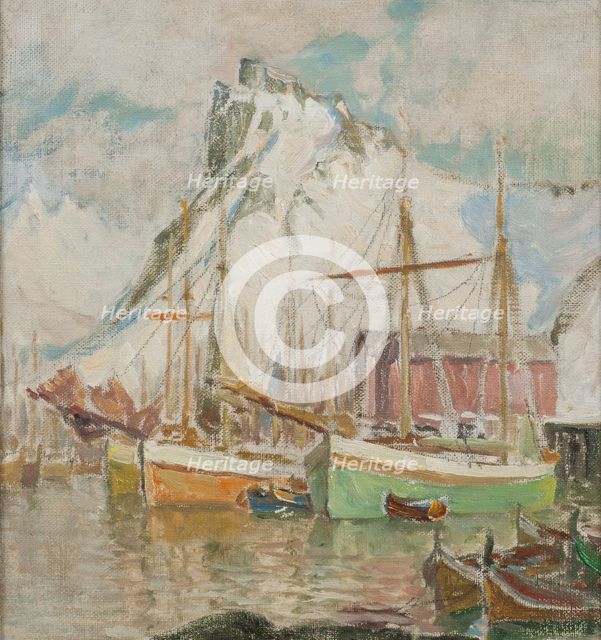 In the Harbour, Svolvaer. Study from Lofoten, 1905. Creator: Anna Katarina Boberg.