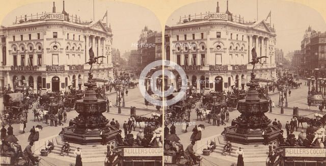 In the Heart of Modern Babylon, Piccadilly Circus, London, England, 1850s-1910s. Creator: Strohmeyer & Wyman.
