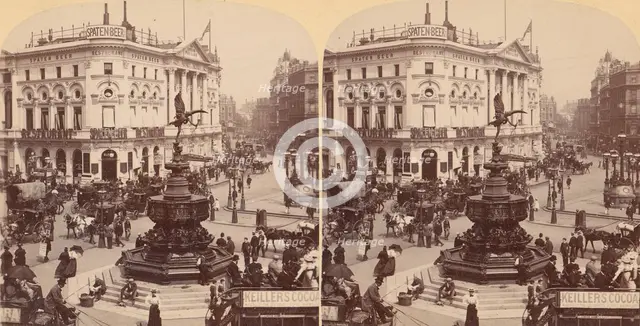 In the Heart of Modern Babylon, Piccadilly Circus, London, England, 1850s-1910s. Creator: Strohmeyer & Wyman.