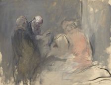 In the Hospital (recto), fourth quarter 1800s or first third 1900s. Creator: Jean Louis Forain (French, 1852-1931)