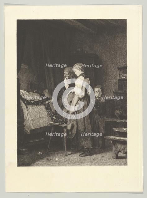 In the House of Mourning, from "American Art Review", vol. 1, no. 8, June 1880., June 1880. Creator: Friedrich Leonhard Meyer.