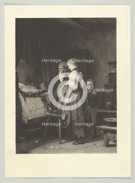 In the House of Mourning, from "American Art Review", vol. 1, no. 8, June 1880., June 1880. Creator: Friedrich Leonhard Meyer.