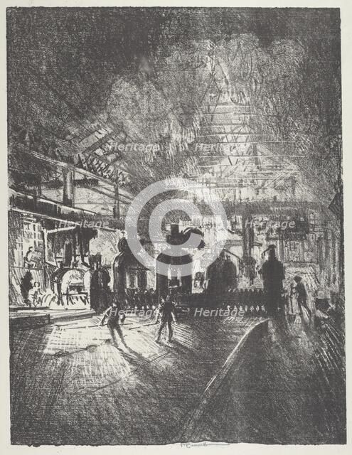 In the Jaws of Death, Rolling Bars for Shells, 1916. Creator: Joseph Pennell.