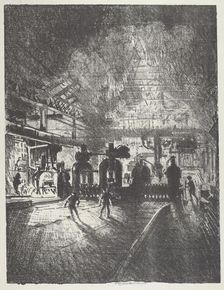 In the Jaws of Death, Rolling Bars for Shells, 1916. Creator: Joseph Pennell