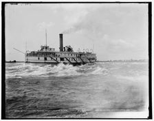 In the Lachine Rapids, St. Lawrence River, c1900. Creator: William H. Jackson