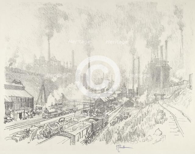 In the Land of Iron and Steel, 1916. Creator: Joseph Pennell.