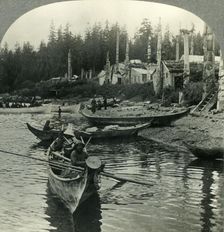 In the Land of the Totem Poles - The Indian Village of Kassan, Alaska c1930s. Creator: Unknown