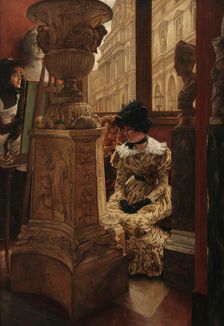 In the Louvre (L'Esthetique), 1883-1885. Creator: Tissot, James Jacques Joseph (1836-1902)
