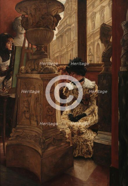 In the Louvre (L'Esthetique), 1883-1885. Creator: Tissot, James Jacques Joseph (1836-1902).