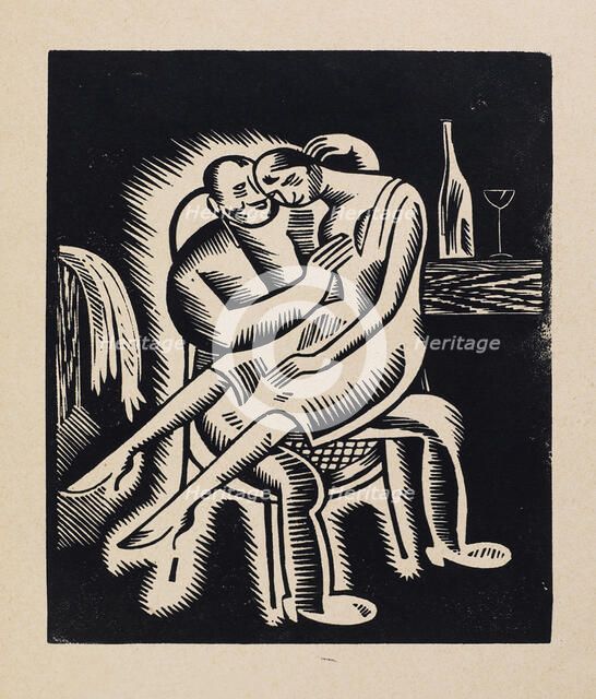 In the Pub, 1920s. Creator: Vasyl' Masyutin.