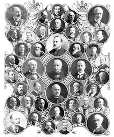 In the public eye at Manchester, 1909. Creators: Lafayette, Elliott & Fry, Medrington, Russell, Brooks