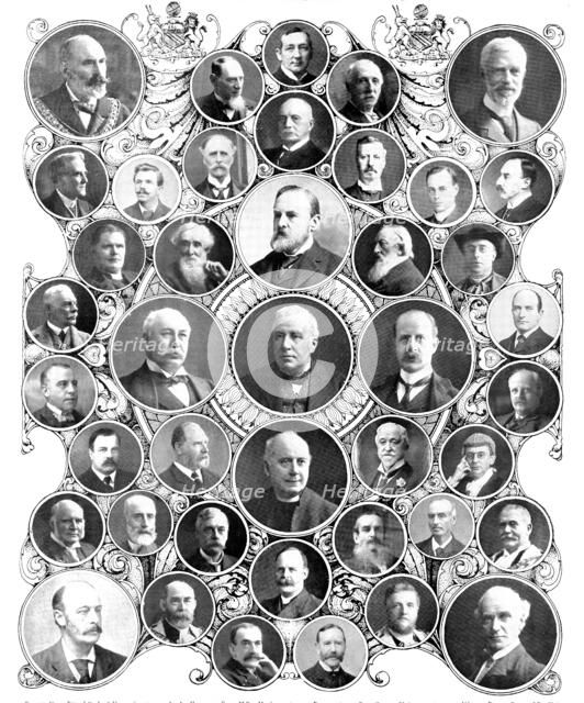 In the public eye at Manchester, 1909. Creators: Lafayette, Elliott & Fry, Medrington, Russell, Brooks.