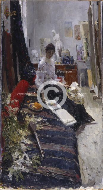 In the Painter's Studio. Artist: Korovin, Konstantin Alexeyevich (1861-1939)