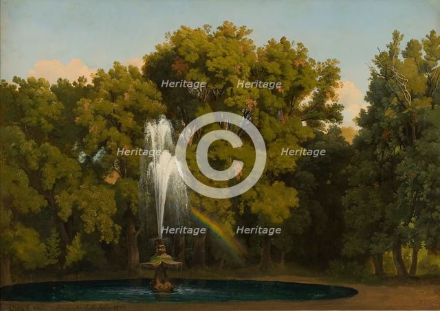 In the Park, Frascati. Study, 1848. Creator: Gustav Wilhelm Palm.