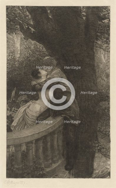 In the Park (Im Park): pl.4, 1878. Creator: Max Klinger.