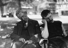 In the park on hot day--"played out", between c1910 and c1915. Creator: Bain News Service
