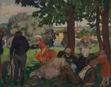 In the park, on the banks of the Seine, 1903-1905. Creator: André, Albert (1869-1954)