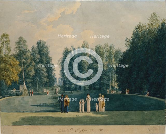 In the Park. Olgovo, 1813. Artist: Apraksina (1798-1886)