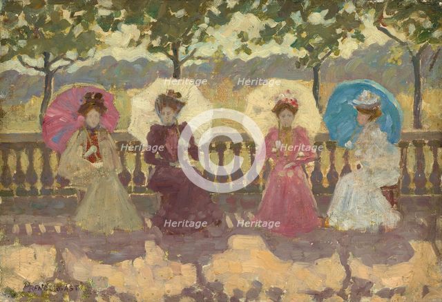 In the Park, Paris, 1891. Creator: Maurice Brazil Prendergast.