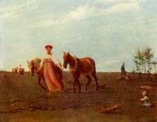 In the Ploughed Field. Spring 1820s, (1965). Creator: Aleksey Venetsianov