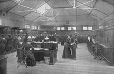 In the Post Office Central Telephone Exchange, City of London, c1903 (1903)