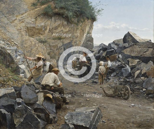 In the Quarry. Motif from Switzerland, 1886. Creator: Axel Jungstedt.