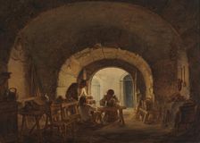 In the Ruins of the Marcellus Theatre, 1820. Creator: Alexander Lauréus